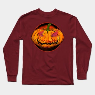 Halloween Jack o lantern, Scary pumpkin gift Long Sleeve T-Shirt